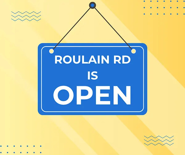 Roulain Road reopened this weekend. Thank you to the crews that worked diligently to complete the repairs ahead of the 30-day timeline we were originally given - even with all the rain we experienced this month!